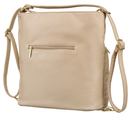 Women's Bag and Urban Backpack in One made of Eco-leather PU R-KP-18-DN D.Beige