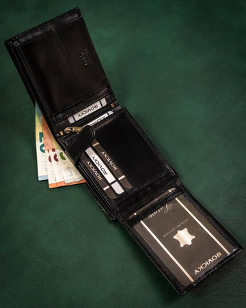 ROVICKY 22320-VT-RVT Black RFID leather wallet