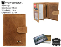 Leather wallet PTN 324Z 2-1-5 COGNAC