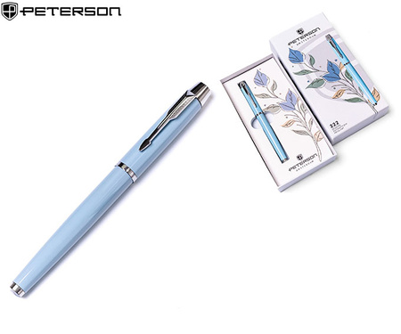 Długopis w pudełku Peterson PTN 222-GB L.Blue-Silver