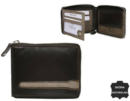 Leather zipped men wallet ALWAYS WILD 108-VH