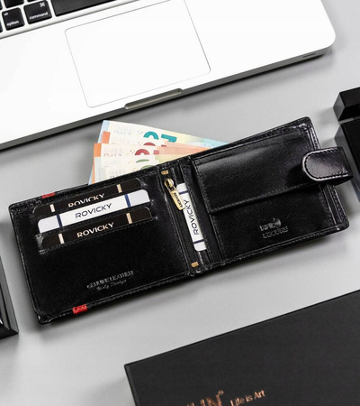 Leather wallet RFID ROVICKY 22319L-RVTP