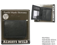 Portfel męski skórzany Blister N0036-GPL-BL Black