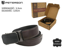 PU+leather 35 mm belt PTN AB35-105-03-PUL BROWN