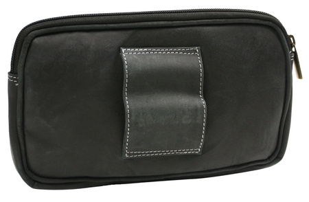 Skórzana saszetka na pasek 3607-MH Black
