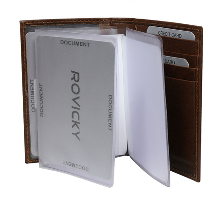 Skórzane etui na dokumenty TW-12-RVT Brown