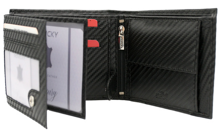 Zestaw prezentowy: portfel skórzany męski + brelok ROVICKY R-PK5-N992-7027 BLAC