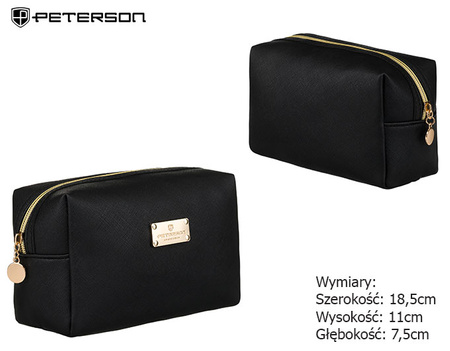 Jednokomorowa kosmetyczka podróżna PTN KOS-L02-P Black Peterson
