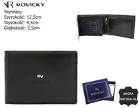 Portfel skórzany RFID ROVICKY RV-7680286-BCA