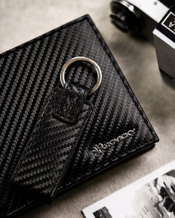 Gift set: a men's wallet made of genuine leather and a keychain ROVICKY R-PK5-N992-7027 BLAC