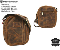 Torba skórzana PTN 8023-TMH Tan