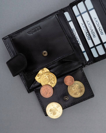 Portfel męski skórzany RM-01L-BCF-BP Black