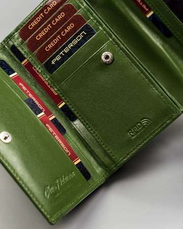 PETERSON PTN RD-22-GCL-Y RFID leather wallet