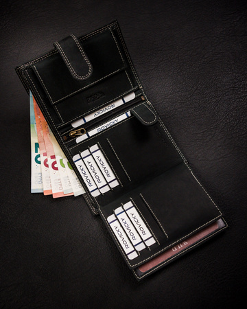 Portfel męski skórzany na blistrze N4L-CHM-BL Black
