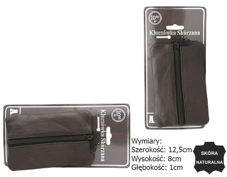 Skórzane etui na klucze KC-02-PDM Brown