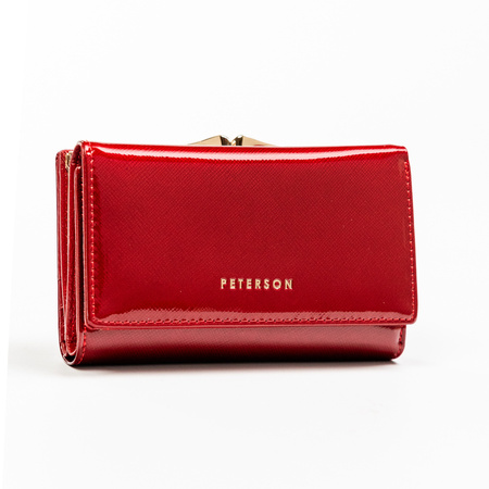 Leather wallet RFID PETERSON PTN 42108-SAF