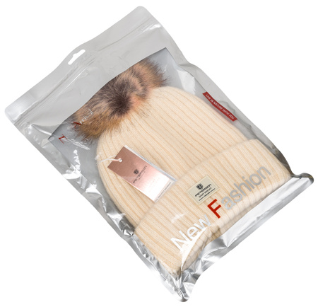 Warm Women's Hat with Angora Blend PETERSON PTN HAT-08 Beige