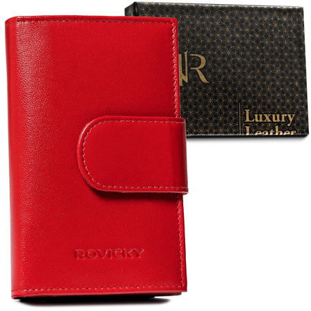 Women's leather wallet R-RD-40-GCL Red
