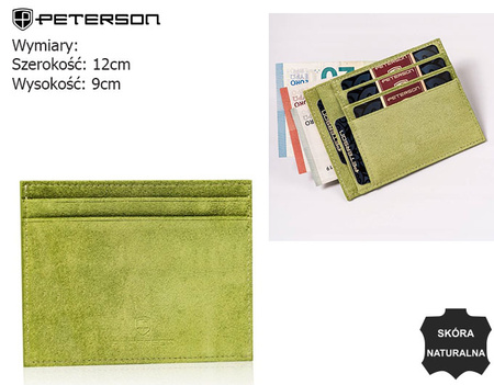 Skórzane etui na dokumenty PTN CAW22722 Verd