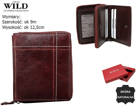 Leather wallet Always Wild N014-VTK-D
