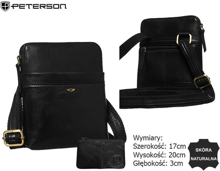 Torba skórzana + Etui PTN 19004-TUM Black