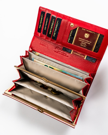 Portfel damski skórzany PTN 72401-CB Red