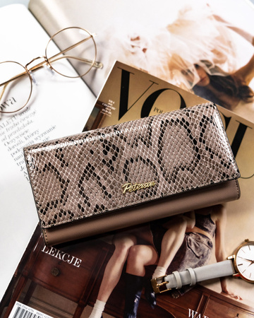 PTN SM-467 Grey leather wallet