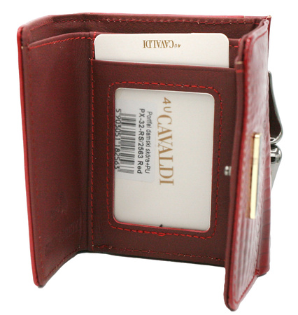 Portfel damski skóra+PU PX32-RS-Red