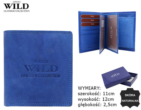 Portfel męski skórzany AW-N890-MAL R.Blue
