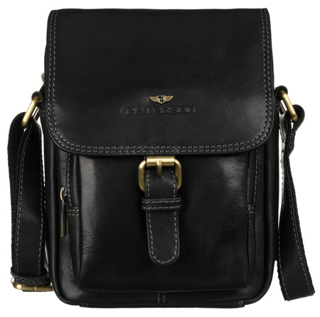 PTN TB-012-COM BLACK leather bag