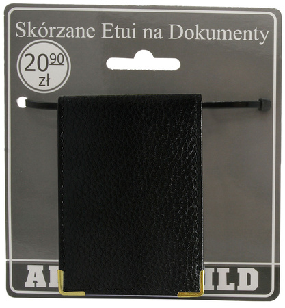 Skórzane etui na dokumetny 301-BL Black