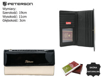 Portfel damski skórzany PTN LJ-415 Black+Gold