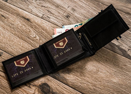 Gift Set: Men's Leather Wallet + Card Holder PTN ZM35 Peterson