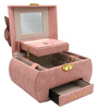Pink Jewelry Box with Flower Decoration Peterson PTN SZK-01