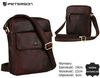 Men's natural leather shoulder bag PTN 719-OPU Brown