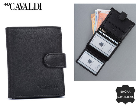 Portfel meski skórzany 0036L-PDM-BP Black