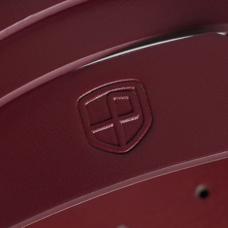 Pasek damski wąski PTN STU-18S1 Burgund