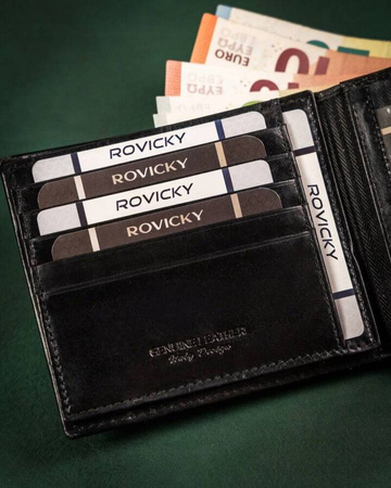 ROVICKY 22321L-RVT Black RFID leather wallet