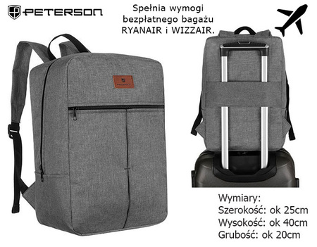 Plecak z poliestru PTN GBP-10 Silver Black