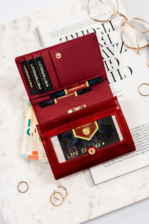 Portfel damski skórzany PTN PH30-1-SH Red