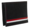Leather Wallet N992-MHD-L Black-Red-White