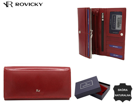 Portfel damski skórzany  RV-1680155-BCA Red