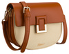 Torebka damska PTN PIWONIA Ecru-Brown