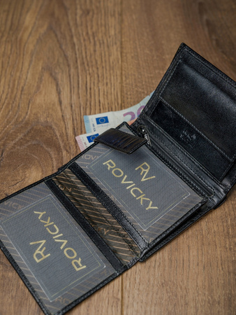 Portfel skórzany RFID PC-104-BAR Black