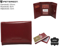 Portfel damski skórzany PTN RD-17-NGV Burgundy