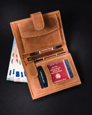 Leather Wallet PTN 339Z Cognac
