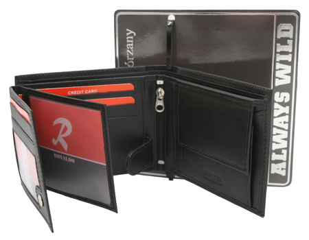 Portfel męski skórzany RM-02-BDF-BL Black