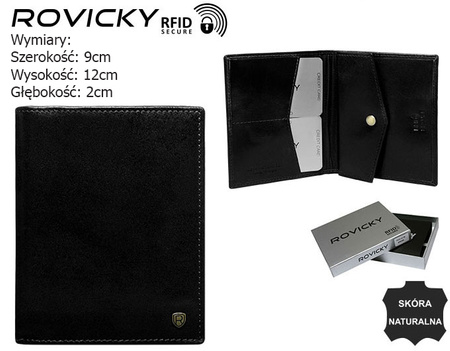 Portfel męski skórzany N03-RVT Black