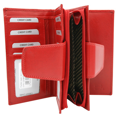 Portfel damski skórzany CPR-123-BAR Red