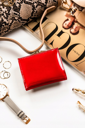 Portfel damski skórzany PTN PH32-1-SAF Red